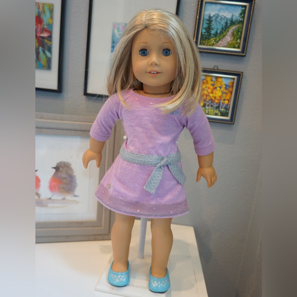 Truly Me Doll in Lavender Dress with Gray Belt